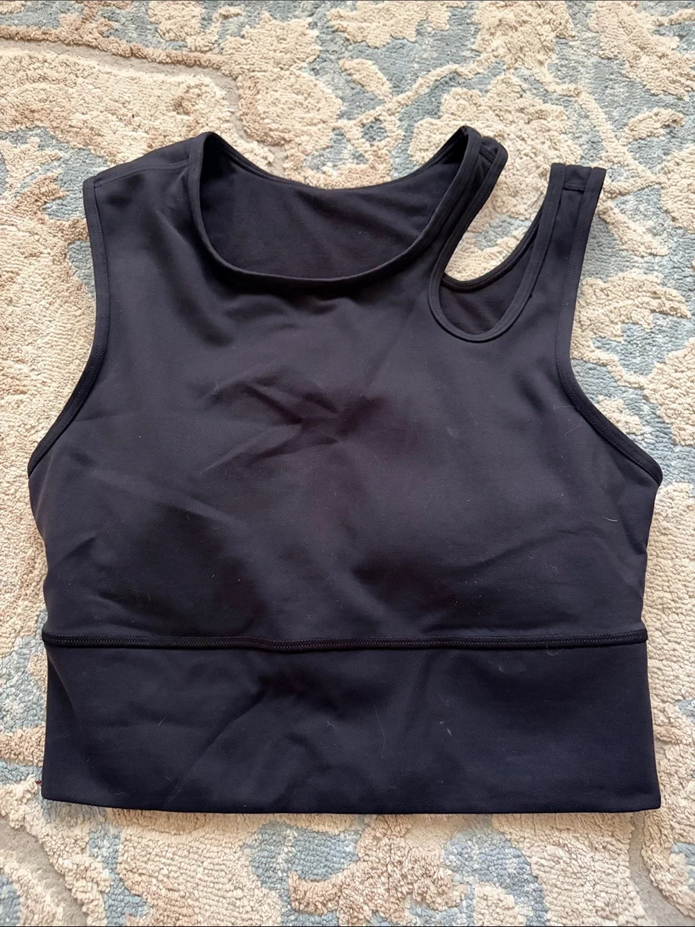 lululemon Black Nulu Asymmetrical Women's Athletic Tank Top